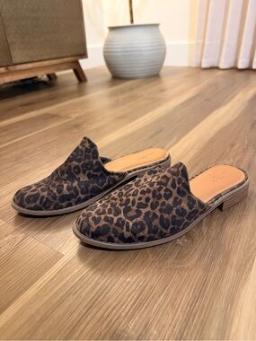 Universal Thread Leopard Print Slip-On Mules - Brown/Black
